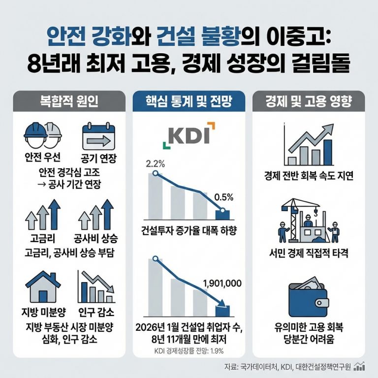 [건설]”안전 우선에 공기 연장, 고용은 8년만 최저”…건설업
